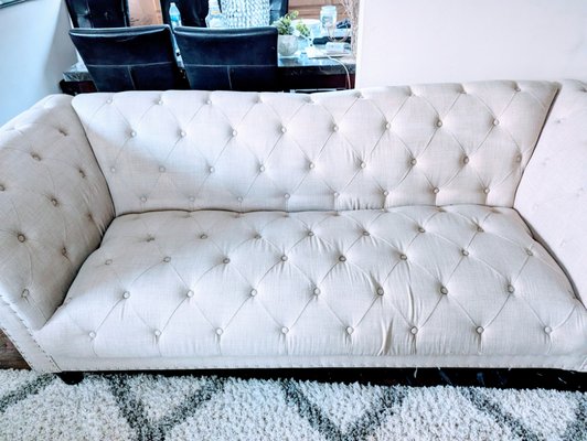Tufted sofa upholstery cleaning